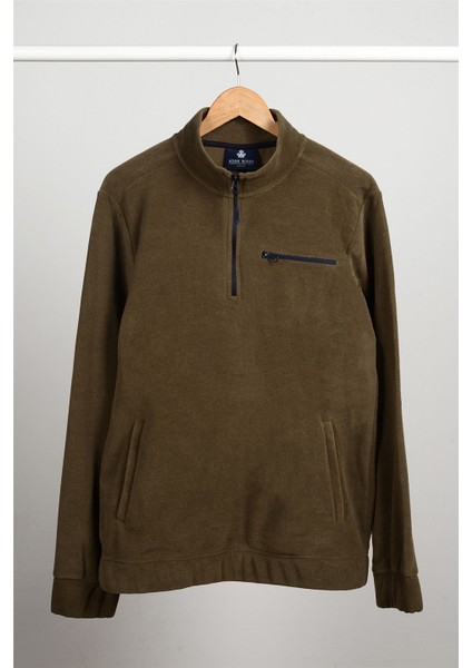 Yarım Fermuarlı Polar N-Cauno - Haki