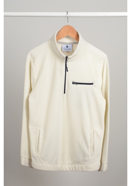 Yarım Fermuarlı Polar N-Cauno - Ekru