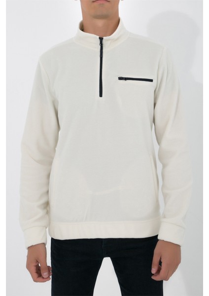 Yarım Fermuarlı Polar N-Cauno - Ekru modelleri