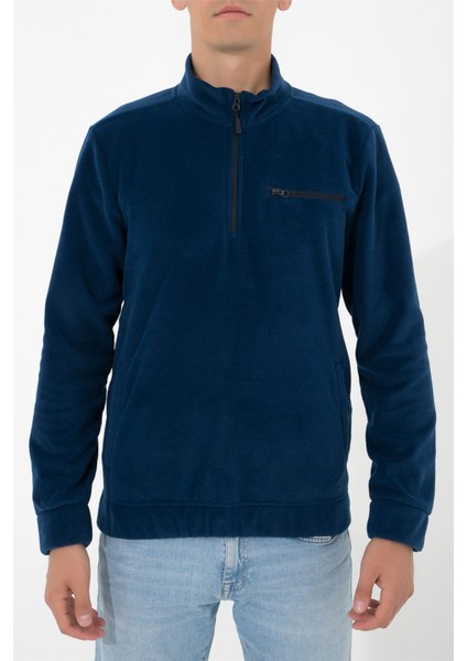 Yarım Fermuarlı Polar N-Cauno - Lacivert modelleri