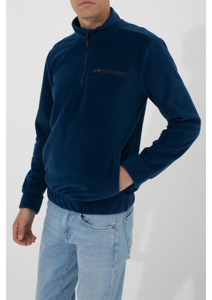 Yarım Fermuarlı Polar N-Cauno - Lacivert indirimleri