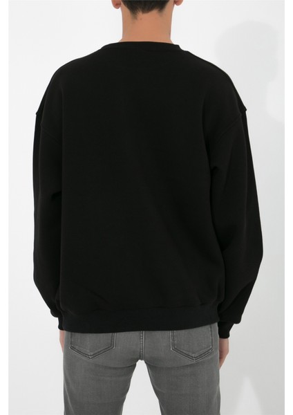 Oversize O-Yaka Sweatshirt N-Alinda - Siyah fırsatları