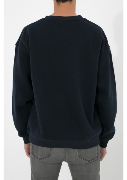 Oversize O-Yaka Sweatshirt N-Alinda - Lacivert fırsatları