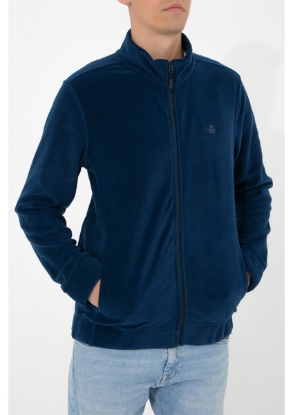 Tam Fermuarlı Polar Ceket N-Alimo - Lacivert indirimleri