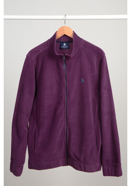 Tam Fermuarlı Polar Ceket N-Alimo - Koyu Mor