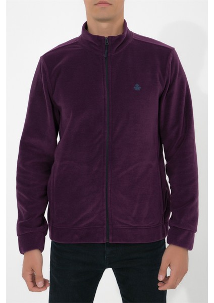 Tam Fermuarlı Polar Ceket N-Alimo - Koyu Mor modelleri