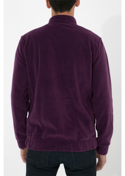 Tam Fermuarlı Polar Ceket N-Alimo - Koyu Mor fırsatları