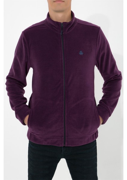 Tam Fermuarlı Polar Ceket N-Alimo - Koyu Mor indirimleri