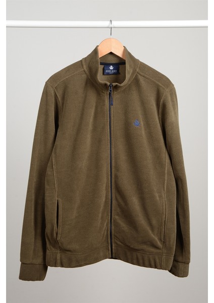 Tam Fermuarlı Polar Ceket N-Alimo - Haki