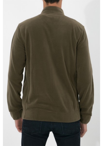 Tam Fermuarlı Polar Ceket N-Alimo - Haki fırsatları