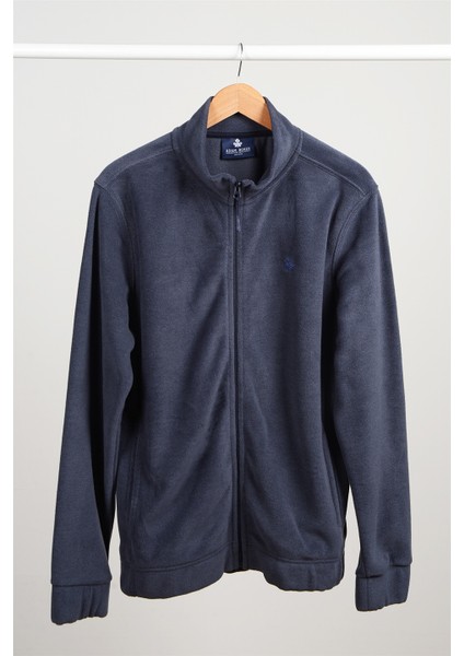 Tam Fermuarlı Polar Ceket N-Alimo - Füme