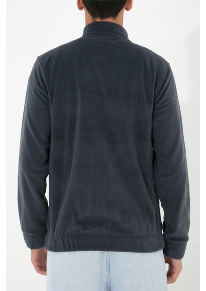 Tam Fermuarlı Polar Ceket N-Alimo - Füme fırsatları