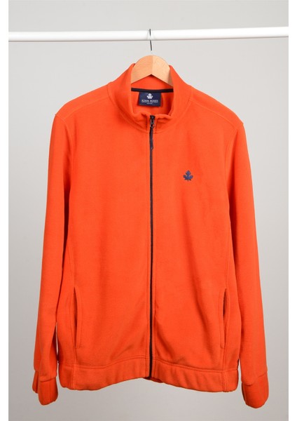 Tam Fermuarlı Polar Ceket N-Alimo - Turuncu