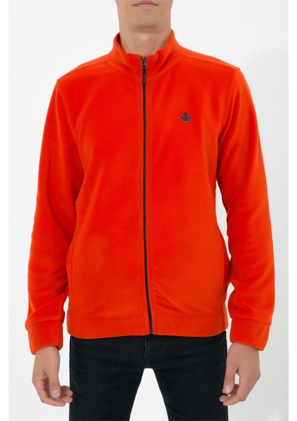 Tam Fermuarlı Polar Ceket N-Alimo - Turuncu modelleri