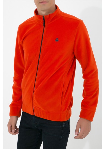 Tam Fermuarlı Polar Ceket N-Alimo - Turuncu indirimleri