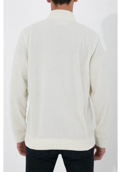 Tam Fermuarlı Polar Ceket N-Alimo - Ekru fırsatları