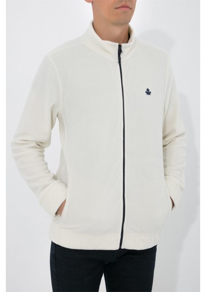 Tam Fermuarlı Polar Ceket N-Alimo - Ekru indirimleri