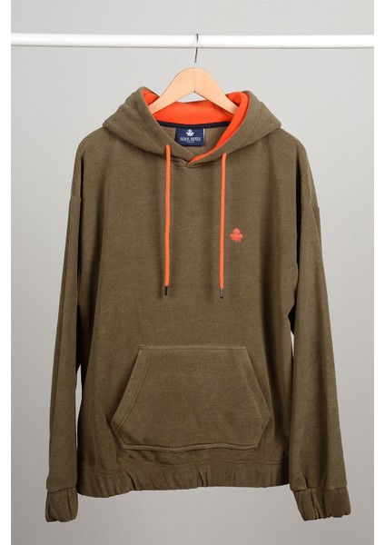 Oversize Kapüşonlu Polar Sweatshirt N-Myndo - Haki