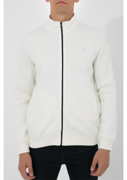 Dik Yaka Fermuarlı Sweatshirt N-Karianda - Ekru modelleri