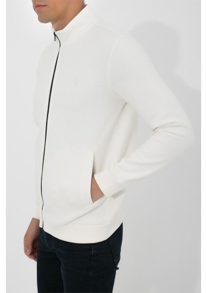 Dik Yaka Fermuarlı Sweatshirt N-Karianda - Ekru indirimleri