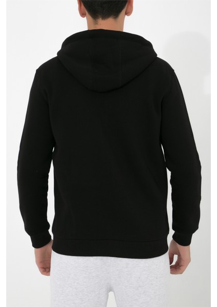 Fermuarlı Kapüşonlu Sweatshirt N-Halicarna - Siyah fırsatları