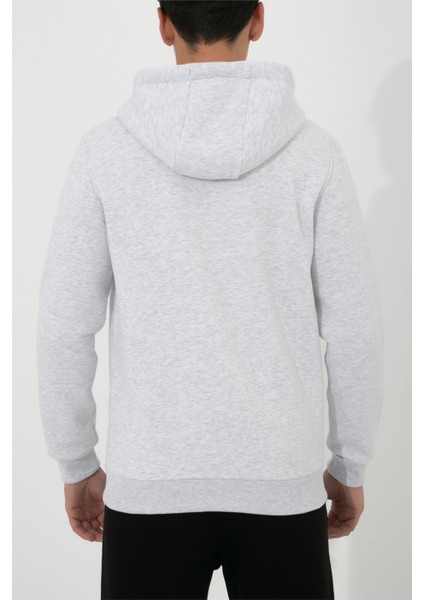 Fermuarlı Kapüşonlu Sweatshirt N-Halicarna - Açık Gri fırsatları