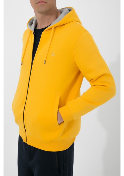 Fermuarlı Kapüşonlu Sweatshirt N-Halicarna - Sarı indirimleri