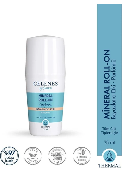 Celenes By Sweden Alüminyum İçermeyen Beyazlatıcı Etkili Thermal Roll On  - Tannforsen 75 ml