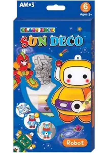 Cam Boyama Setı Sun Deco Robot Sd10P6-R