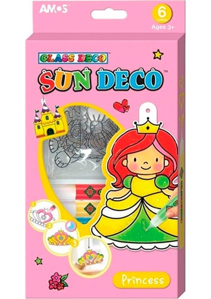 Sun Deco Princess Jel Boya 6 Renk x 10.5 ml + 6 Pleksi