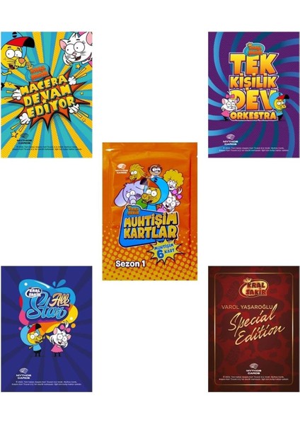 Kral Şakir Muhtişim Kartlar - Sezon 1 (6 Kartlık Paket) modelleri
