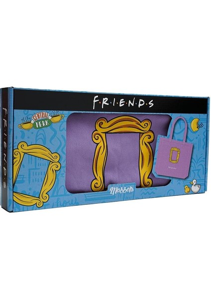Friends Çerçeve Bez Çanta Gabardin Lila fiyatları