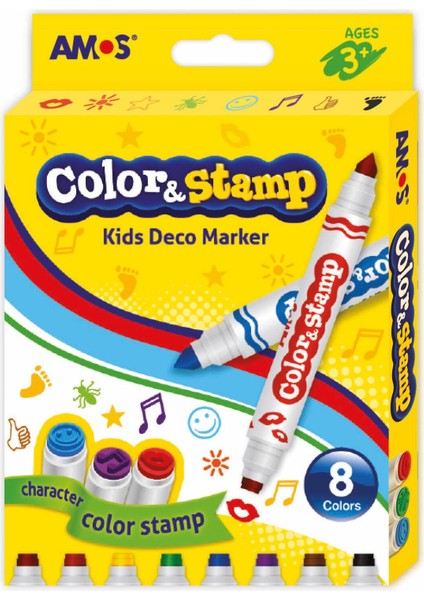 Color & Stamp - Çift Uçlu Damga Kalemi