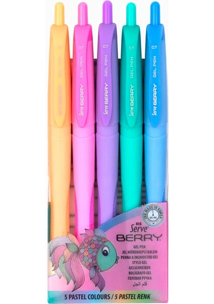 Berry Jel Kalem Seti Pastel 5li