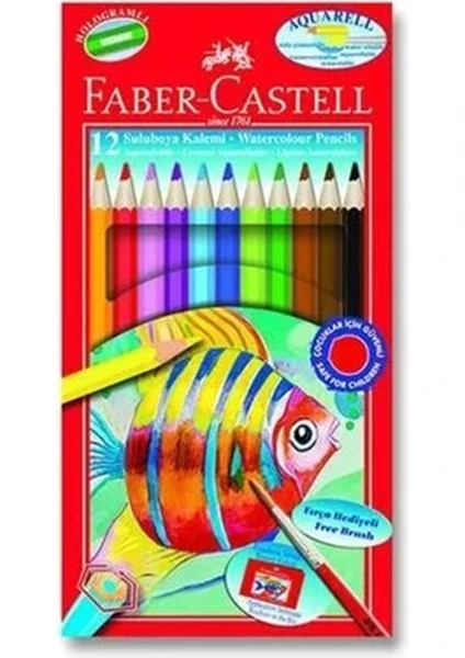 Faber Castell Aquarell Boya Kalemi 12 Li Karton Kutu