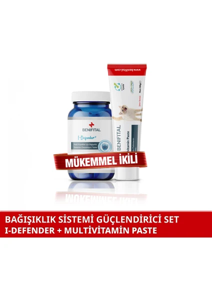 Kedi Immün Sistem Güçlendirme Set I-Defender + Multivitamin Paste