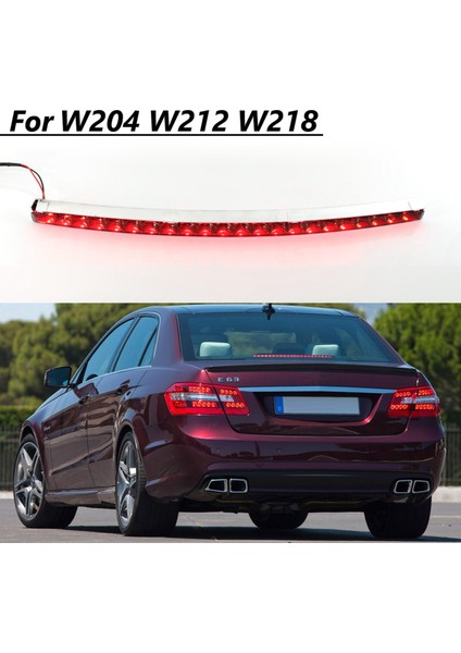 Araba Yüksek Dağı Arka Üçüncü Fren Lambası Sinyal Lambası 2048200056-BENZ W204 W212 W218 C350 E350 E63 2008-2016 Siyah (Yurt Dışından)