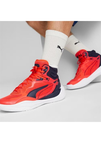 Playmaker Pro Mid Erkek Kırmızı Basketbol Ayakkabısı 377902 12