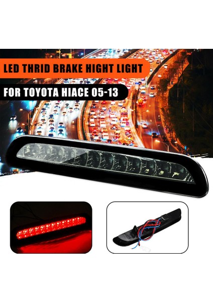 Füme 12-Led Üçüncü Arka Kuyruk Fren Stop Lambası Toyota Hiace 2005-2013 Için Ters Lamba (Yurt Dışından)