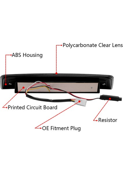 Araba LED Duman Üçüncü Fren Kargo Işık Dodge Ram 1500 2500 3500 2009-2018 Için Fit (Yurt Dışından) fırsatları