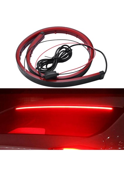 LED Üçüncü Fren Işık Çubuğu Şeridi Esnek Yüksek Fren Işık Çubuğu Şeridi Su Geçirmez 171 Adet LED Yüksek Dağı Durdurma Arka Kuyruk Uyarı Işığı Çubuğu Şeridi - 90CM (Yurt Dışından)