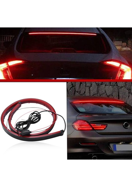 LED Üçüncü Fren Işık Çubuğu Şeridi Esnek Yüksek Fren Işık Çubuğu Şeridi Su Geçirmez 171 Adet LED Yüksek Dağı Durdurma Arka Kuyruk Uyarı Işığı Çubuğu Şeridi - 90CM (Yurt Dışından)