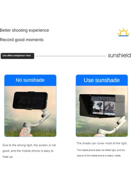 5/6/se El Gimbal Açık Cep Telefonu Güneşlik Işık Kalkanı Çok Fonksiyonlu Aksesuarlar Için (Yurt Dışından)