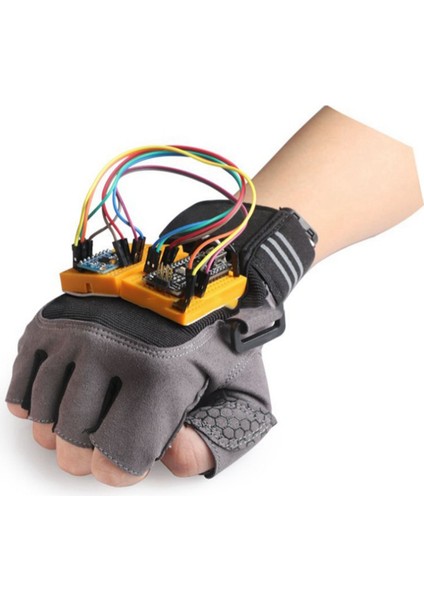 Programlama Için Uygun Eldiven Seti Spor Eldivenleri Akıllı Eldivenler Hareket Kontrolü Kablosuz Bluetooth Eldiven Kontrol Kiti (Yurt Dışından)