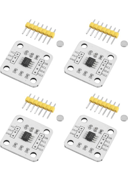 4 Adet AS5600 Manyetik Kodlayıcı Manyetik Indüksiyon Açısı Ölçüm Sensörü Modülü 12BIT Yüksek Hassasiyetli (Yurt Dışından)