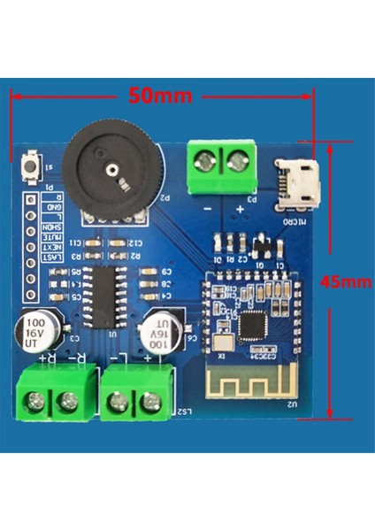 Bluetooth Ses Modülü Bluetooth 4.2 5WX2 Güç Kayıpsız Çift Kanallı Stereo Düşük Güç Çok Fonksiyonlu Taşınabilir Modül (Yurt Dışından)