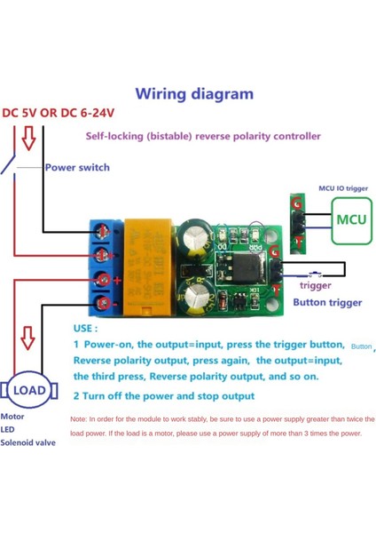 DC6-24V 2A Kendinden Kilitlemeli Bistable Ters Polarite Denetleyici Röle Modülü DR55B01 Motor Ileri/geri Denetleyici Kartı (Yurt Dışından)