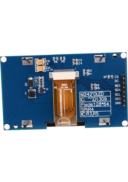 2.42 Inç OLED Ekran LCD Ekran Modülü 128X64 Spı/ııc Arayüzü SSD1309 Ekran Beyaz (Yurt Dışından)
