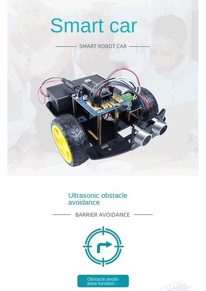 Araba Akıllı Robot Programlama Kiti Dıy Elektronik Kit Akıllı Araba Robot Kiti Programlama Öğrenme Programlama Kiti (Yurt Dışından)