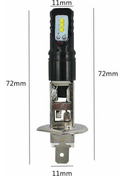 6000K Süper Parlak Beyaz 6000LM Drl 4x H1 LED Far Ampul Kiti Yüksek Işın (Yurt Dışından)